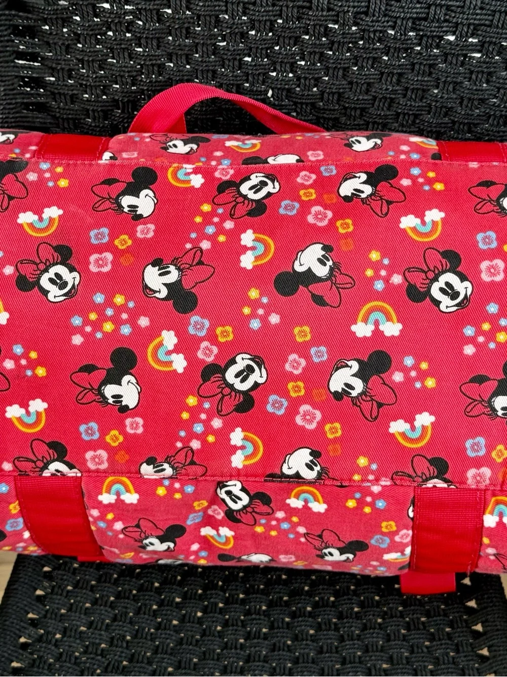 Disney Minnie Mouse Duffel Bag Travel Weekender Gym Carry On Red Cute